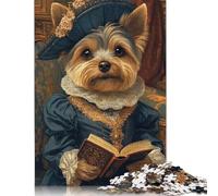 Yorkshire Terrier in Royal Attire Yorkshire Terrier Renaissance Puzzles for Adults & Teenagers Wooden Puzzles for Adults Secret Santa Gifts 1000pcs (75x50cm)