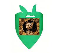 Yorkshire Terrier in The Cave Dog Bandanas Triangle Dog Scarf Soft Bibs Kerchief for Small Medium Large Pets, Stylish Handkerchief Adjustable Pet Bandana for Birthday, Wedding, Party