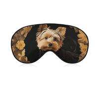 Yorkshire Terrier in The Cave Sleep Mask Eye Masks for Sleep Sleeping Mask Sleep Masks for Women Men Sleep Mask Blackout Adjustable Sleep Mask Travel Eye Mask Side Sleeper Eye Mask