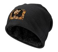 Yorkshire Terrier in The Cave Winter Beanies Knitted Hat Warm Beanie Hat Knit Beanie Skull Cap Knitted Hats Hiking Hats, Black-style, One size