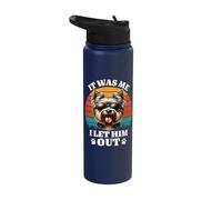 Yorkshire Terrier It was Me I Let Him Out Yorkshire Terrier Stainless Steel Insulated Water Bottle