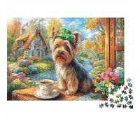 Yorkshire Terrier Jigsaw Puzzle 1000 Pieces 100% Recycled Board for Adults Brain Training Concentration 52x38cm/1000pcs