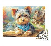 Yorkshire Terrier Jigsaw Puzzle 1000 Pieces Silky Tiny Charming Yorkshire Terriers Eco Paper Puzzle for Focus, Calm Relaxation And Family Fun 70x50cm/1000pcs