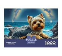 Yorkshire Terrier Jigsaw Puzzles for Adults Impossible And Difficult Challenge 1000 Piece Pet Dog Challenging Puzzle Games Educational Games There Are Letters on The Back 70x50cm/1000pcs