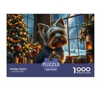 Yorkshire Terrier Jigsaw Puzzles for Adults Impossible And Difficult Challenge 1000 Piece Pet Dog Challenging Puzzle Games Educational Games There Are Letters on The Back 70x50cm/1000pcs