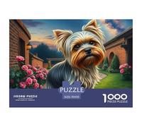 Yorkshire Terrier Jigsaw Puzzles for Adults Impossible And Difficult Challenge 1000 Pieces Pet Dog Challenging Puzzle Games Educational Games There Are Letters on The Back 70x50cm/1000pcs