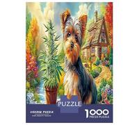 Yorkshire Terrier Jigsaw Puzzles Great Gift for Adults 1000 Piece Educational Games Home Decoration Cute Pet Dog Jigsaw Puzzle for Women Men Adult 70x50cm/1000pcs