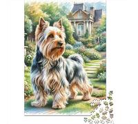 Yorkshire Terrier Jigsaw Puzzles Puzzle for Adults Kids. 1000 Piece Impossible Challenge Toy Educational Game Home Decoration for Adults& Kids Age 14 Years Up 1000pcs (75x50cm)