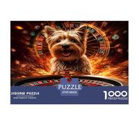 Yorkshire Terrier Jigsaw Puzzles Puzzle for Adults Kids. 1000 Piece Impossible Challenge Toy Educational Games Home Decoration for Educational Games Gifts 38x26cm/1000pcs