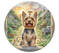 Yorkshire Terrier Jigsaw Puzzles Puzzle for Adults Kids. 1000 Piece Pet Dogs Animals Great Gifts Challenge Toy Educational Games Home Decoration for Educational Games Gifts 1000pcs (67.5x67.5cm)