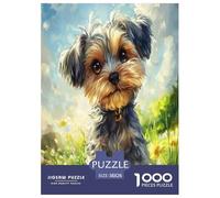 Yorkshire Terrier Jigsaw Puzzles Puzzle for Adults Kids. 1000 Pieces Great Gifts Challenge Toy Educational Game Home Decoration for Adults& Kids Age 14 Years Up 38x26cm/1000pcs