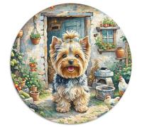 Yorkshire Terrier Jigsaw Puzzles Puzzle for Adults Kids. 1000 Pieces Pet Dogs Animals Whimsical Challenge Toy Educational Game Home Decoration for Adults& Kids Age 14 Years Up 1000pcs (67.5x67.5cm)