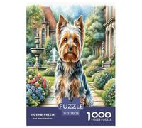 Yorkshire Terrier Jigsaw Puzzles Puzzles for Adults Kids. 1000 Piece Clever animals Great Gifts Challenge Toy Educational Game Home Decoration for Educational Games Gifts 38x26cm/1000pcs