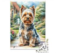 Yorkshire Terrier Jigsaw Puzzles Puzzles for Adults Kids. 1000 Piece Great Gifts Challenge Toy Educational Games Home Decoration for Educational Games Gifts 1000pcs (75x50cm)