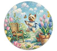Yorkshire Terrier Jigsaw Puzzles Puzzles for Adults Kids. 1000 Pieces Animals Pet Dogs Whimsical Challenge Toy Educational Games Home Decoration for Educational Games Gifts 1000pcs (67.5x67.5cm)