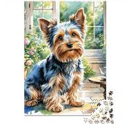 Yorkshire Terrier Jigsaw Puzzles Puzzles for Adults Kids. 1000 Pieces Great Gifts Challenge Toy Educational Games Home Decoration for Adults& Kids Age 14 Years Up 1000pcs (75x50cm)