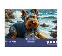 Yorkshire Terrier Jigsaws for Adults Impossible And Difficult Challenge 1000 Piece Pet Dog Challenging Puzzle Games Puzzle Games There Are Letters on The Back 38x26cm/1000pcs