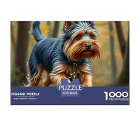 Yorkshire Terrier Jigsaws for Adults Impossible And Difficult Challenge 1000 Piece Pet Dog Challenging Puzzle Games Educational Games There Are Letters on The Back 38x26cm/1000pcs