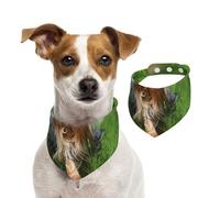 Yorkshire Terrier Lawn Cute Dogs Ummer Red Bow,Dog Bandanas Cotton Pet Scarf Adjustable Bibs for Pet,S