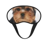 Yorkshire Terrier Lies On White, Full Eye Covers Light Blocking Eye Masks Blackout Sleep Eye Muffs