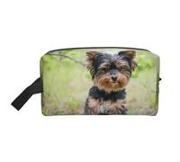 Yorkshire Terrier Little Puppy Pets DogsLarge Capacity Cosmetic Organizer，Travel Makeup Bag for Women