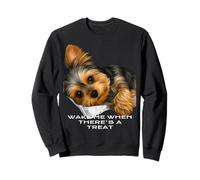 Yorkshire Terrier Meme Sleepy Dog, Yorkie Funny Treat Time Sweatshirt