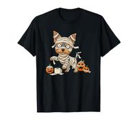 Yorkshire Terrier Mummy Pumpkin Halloween Kids Mens Womens T-Shirt