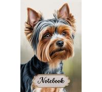 Yorkshire Terrier Notebook for Dog Lovers: 6x9 Lined Journal with Yorkie Line Art on Every Page, 120 Pages - Gift for Dog Mom & Dog Dad