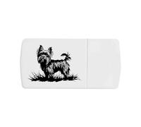 'Yorkshire Terrier on Grass' Pill Box with Tablet Splitter (PI00034447)