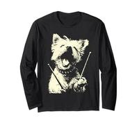 Yorkshire Terrier Playing Drums Musician Dog Drummer Punk Long Sleeve T-Shirt
