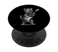 Yorkshire Terrier Playing Guitar Rock Music Dog Lover PopSockets Adhesive PopGrip