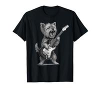 Yorkshire Terrier Playing Guitar Rock Music Dog Lover T-Shirt