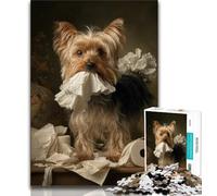 Yorkshire Terrier Playing with Toilet Paper 1000 Piece Jigsaw Puzzles for Adults & Teens,Decompressing Intellectual Educational Toy Birthday Present,Gifts,Wall Art (50x75cm)