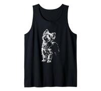 Yorkshire Terrier Portrait Minimalist Yorkie Tank Top