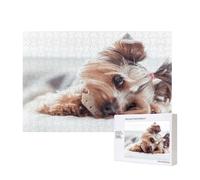 Yorkshire Terrier Printing,300 Pieces Wooden Jigsaw Family Game Jigsaw Puzzles for Adults Teens Home Decor