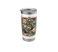 Yorkshire Terrier Puppies Flower Garden Stainless Steel Insulated Tumbler