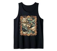 Yorkshire Terrier Puppies Flower Garden Tank Top