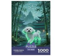 Yorkshire Terrier Puppy Jigsaw Puzzles 1000 Pieces Challenge Game for Adults,Ancient Architecture Impossible Jigsaw 1000 Pieces Educational Games for Adults Or Families 38x26cm/1000pcs