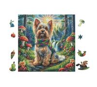 Yorkshire Terrier Puppy with Scarf 100 Piece Count Premium Jigsaw Puzzle For Adults Teens 14+ Concentration Training Indoor Game Family Game Night 28x28cm