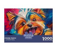 Yorkshire Terrier Puzzles 1000 Pieces For Adults And Kids Animal Fun Challenging Brainteasing Jigsaw Colourful Educational Games 38x26cm/1000pcs