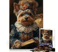 Yorkshire Terrier Renaissance Duchess 1000 Piece Jigsaw Puzzles for Adults Teenagers Focus Training Quiet Recreation Fine Edges Joyful Xmas (38x26cm)