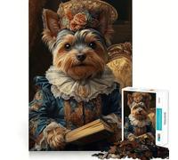 Yorkshire Terrier Renaissance Duchess 1000 Piece Teenager Puzzles Cognitive Boost Fun Tight Lock No Loose Pieces Engaging Way to Pass Free Hours (50x75cm)