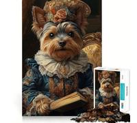 Yorkshire Terrier Renaissance Duchess Jigsaw Puzzle 1000 Piece Mind Train Fun Burr Free Clean Cut Pieces Absorbing Activity for Quiet Nights (38x26cm)