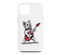 Yorkshire Terrier Rock Style Funny Dog Playing Guitar Rocker Case for iPhone 13