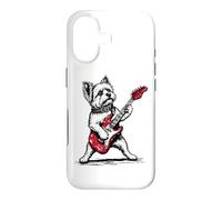 Yorkshire Terrier Rock Style Funny Dog Playing Guitar Rocker Case for iPhone 17