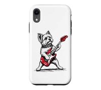 Yorkshire Terrier Rock Style Funny Dog Playing Guitar Rocker Case for iPhone XR