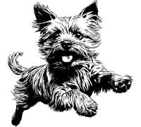 'Yorkshire Terrier Running ' Rubber Stamp - Unmounted Design for Crafting & Scrapbooking, A7 (RS00051619)