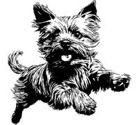 'Yorkshire Terrier Running ' Rubber Stamp - Unmounted Design for Crafting & Scrapbooking, A8 (RS00051620)