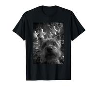 Yorkshire Terrier Selfie Ghosts Haunted Forest Halloween Dog T-Shirt
