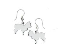 Yorkshire Terrier Silhouette Silver Earrings